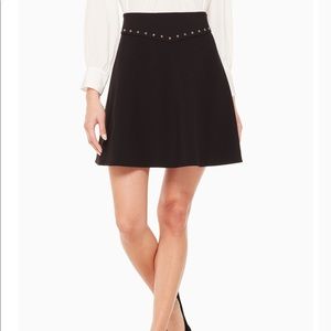 Kate Spade Black Crepe Studded Skirt (washable)